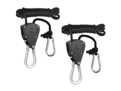 2 Poleas Ajustables Con Cierre De Cuerda Para Suspensión Y Sujeción, Con Capacidad Para 30 Kg. Ideales Para Kayaks, Canoas Y Equipos Ligeros.