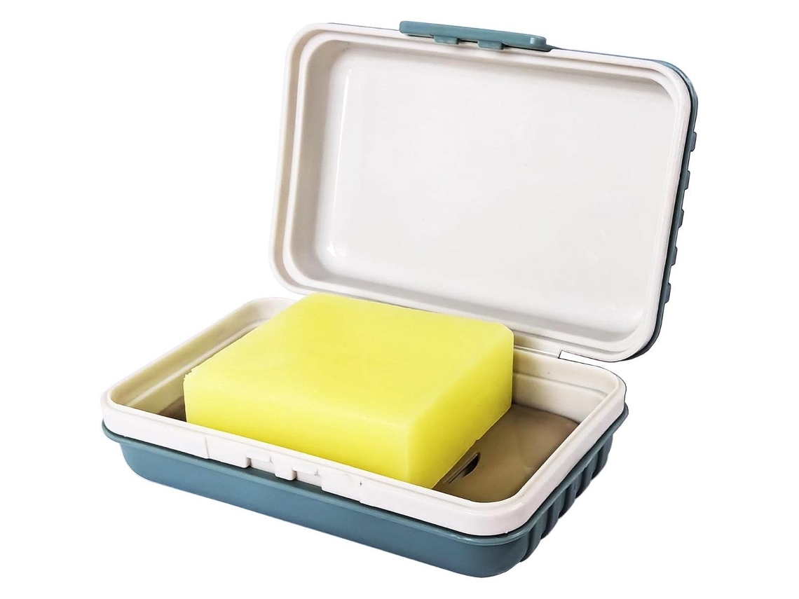 Jabonera Con Tapa - Portátil - Perfecta Para Viajar, Acampar, Ducharse Y Bañarse.