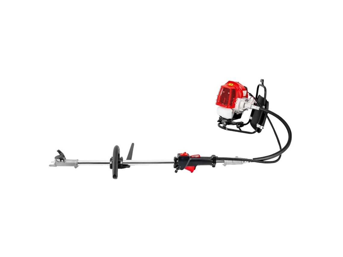 Desbrozadora, motor de 52 cc, ángulos de cuchilla ajustables, OEM rojo