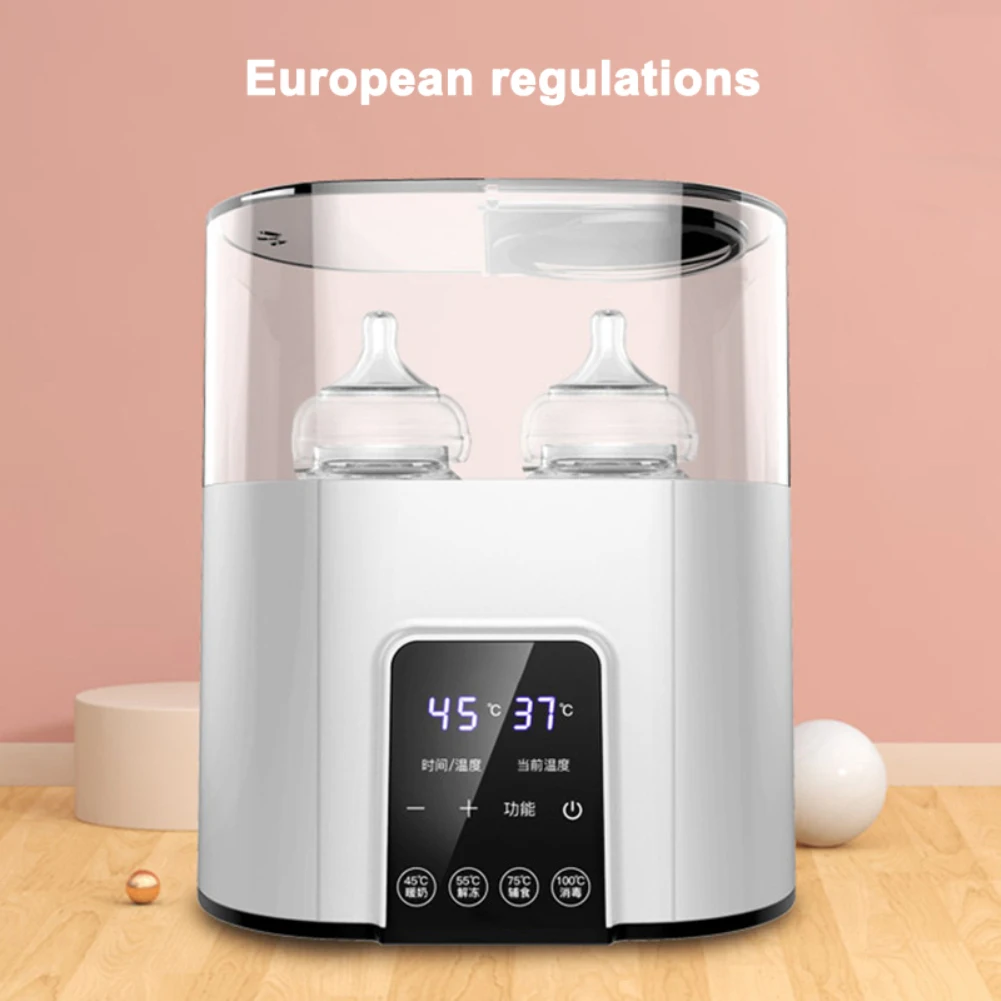 (blanco 220v) Calientabiberones Y Esterilizador 2 En 1, Automático Inteligente De Temperatura Constante.