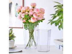 Cubo De Flores Transparente De Acrílico Para Tiendas De Flores Hogar Resistente Duradero 23x13.5cm