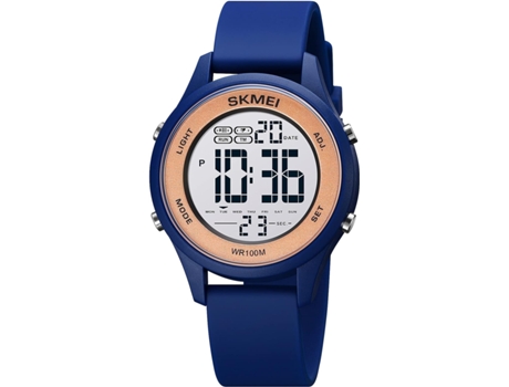 VEANXIN Digital 100M Relojes de pulsera con correa de silicona resistente al agua y horario dual-luz violeta