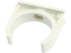 Tubo de PVC blanco para suministro de agua, 40 mm de diámetro. Presione la abrazadera sobre la abrazadera CHABERLU.