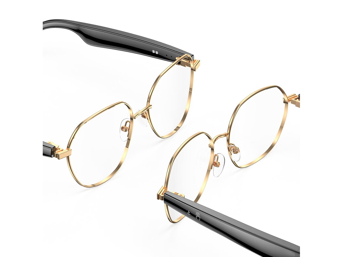 Gafas de Traducción Inteligente Negras W100b con IA, Bluetooth 6.0, chat GPT 4.0, traductor en tiempo real en 163 idiomas, lentes anti luz azul UV400.