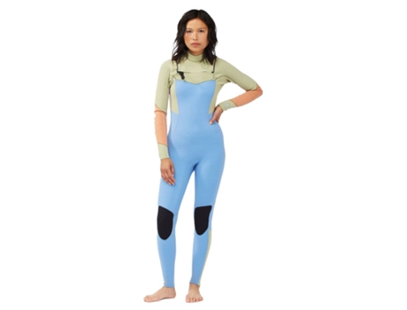 Terno de Neoprene Manga Longa com Zíper no Peito Salty Dayz 2021 3/2 Mm Azul 10Billabong