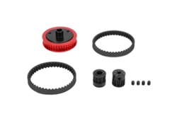 Sistema de transmisión por correa de aluminio, polea ajustable para coches RC Axial SCX10 1/10 90046 90047