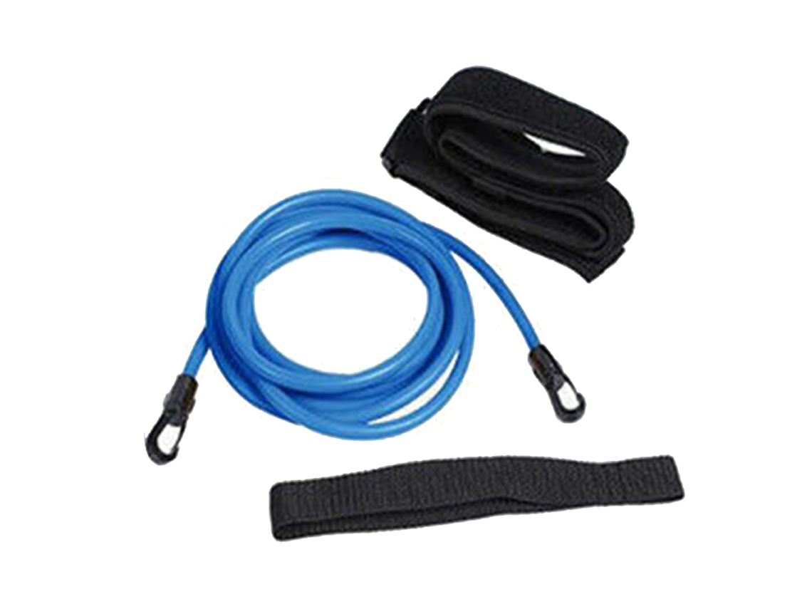 Cinturón de sujeción de 4 m para entrenamiento de natación, color azul.