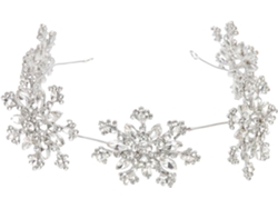 Diadema Con Copo De Nieve Y Diamantes De Imitación Brillantes De Nuobesty, Accesorio Para El Cabello Para Bodas Y Fiestas.