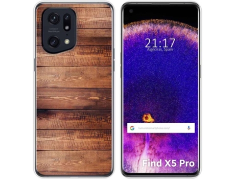Carcasa para Oppo Find X5 Pro 5G TUMUNDOSMARTPHONE Dibujos Madera 02 Multicolor