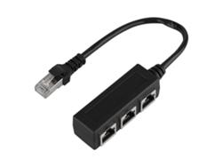 Cabo De Extensão Ethernet Com Conector Divisor 1 Macho Para 3 Fêmeas Rj45