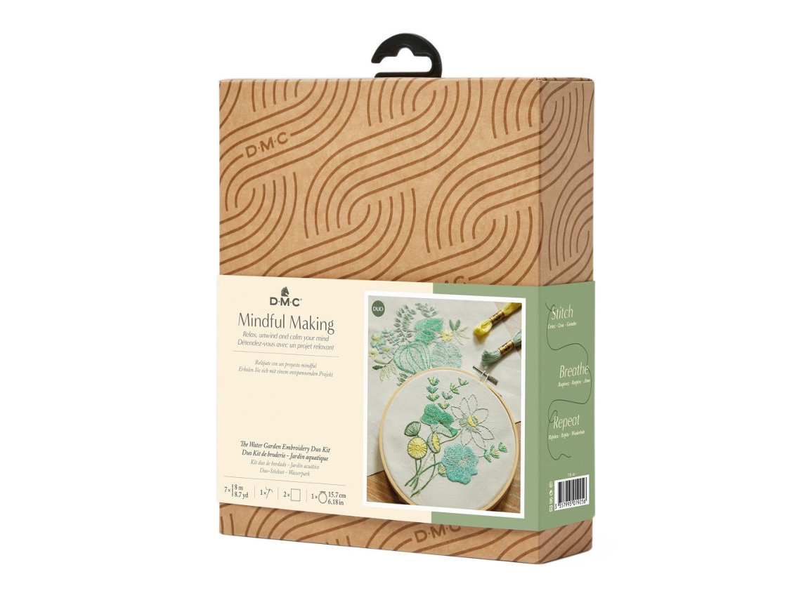 Kit Duo Bordado Jardim Aquatico 15,7Cm Dmc Mindful Making Tb161