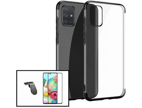 Kit Funda, Protector y Soporte Samsung Galaxy A71 5G UW PHONECARE Negro