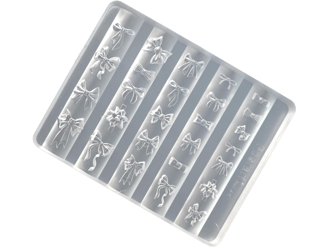 Molde Portátil De Silicona Transparente Para Manicura Con Nudos Extraíbles Para Profesionales