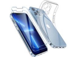 Conjunto de Fundas Proteção Câmera Fina para iPhone 13 Pro HONGWE. Textura Suave Resistente (2un)