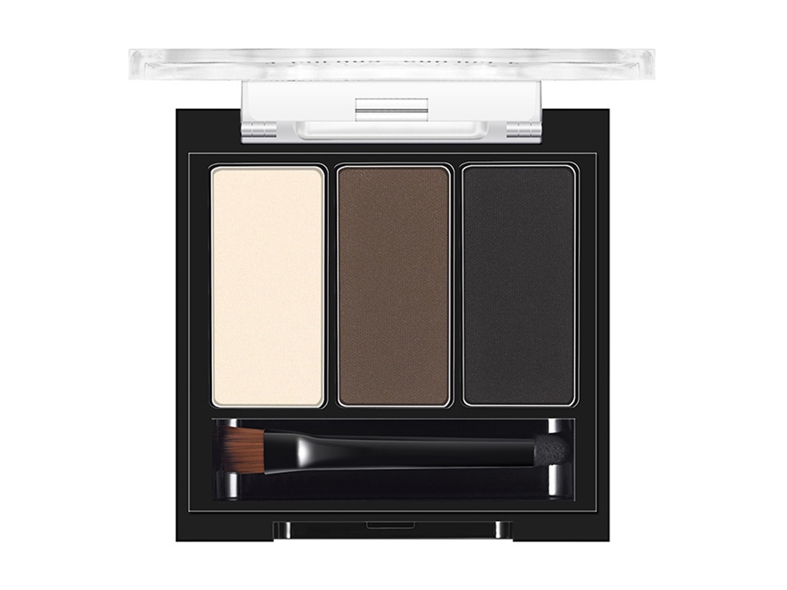 Paleta de polvos para cejas Sunflare de 3 colores, resistente al agua y al sudor (4 unidades)