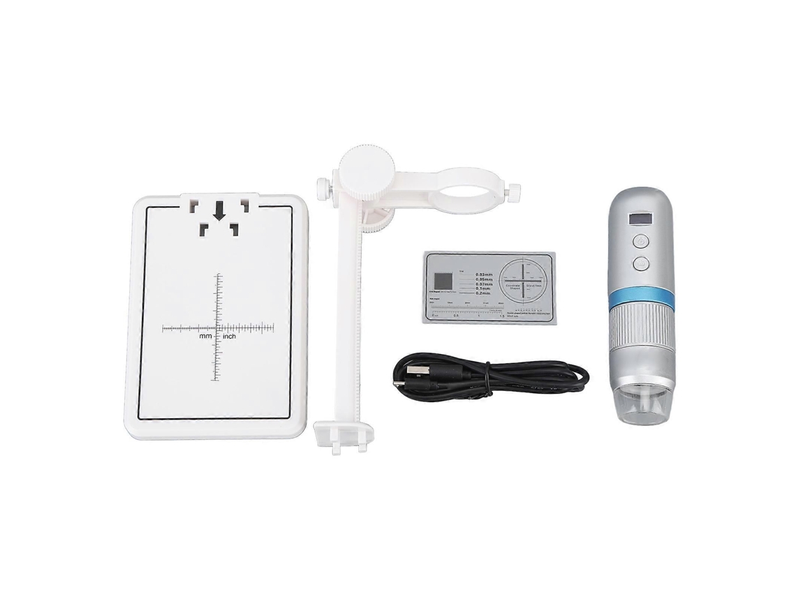 Microscopio digital inalámbrico portátil MS4 con aumento de 1000x, compatible con USB y Wi-Fi, para iPhone y Android.