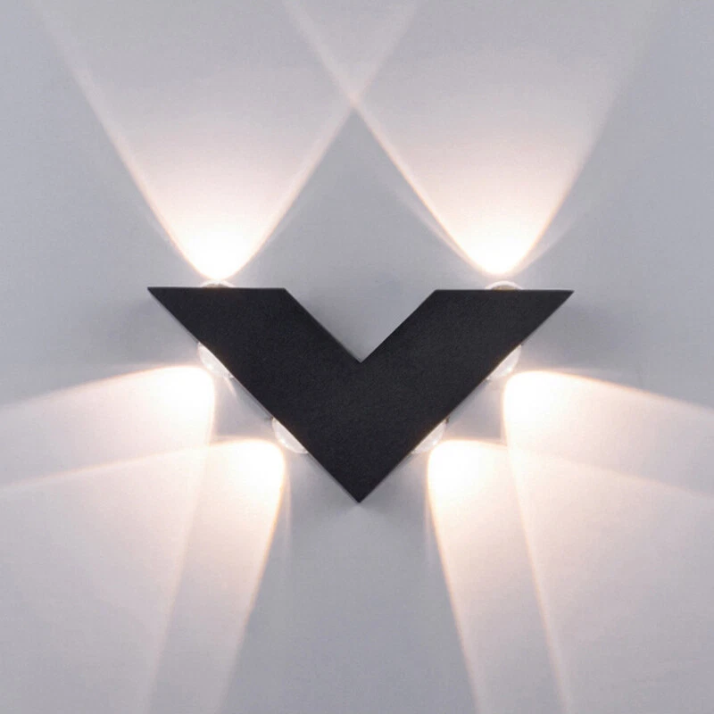Luminária De Parede Led Para Exterior (6w, 3000k), Aplique Moderna Com Iluminação Direcionada (cima/baixo), Design Especial, À Prova De Água (ip65)