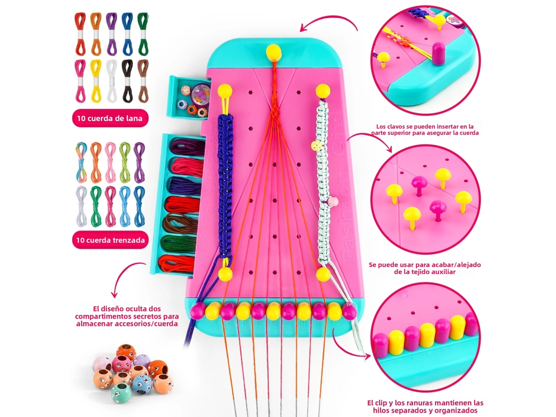 (amarillo)diy Pulsera Hacer Set Que Contiene 10 Hilos Pre-cortados Y 10 Cuerdas Trenzadas Que Se Pueden Editar En Dos Estilos Diferentes