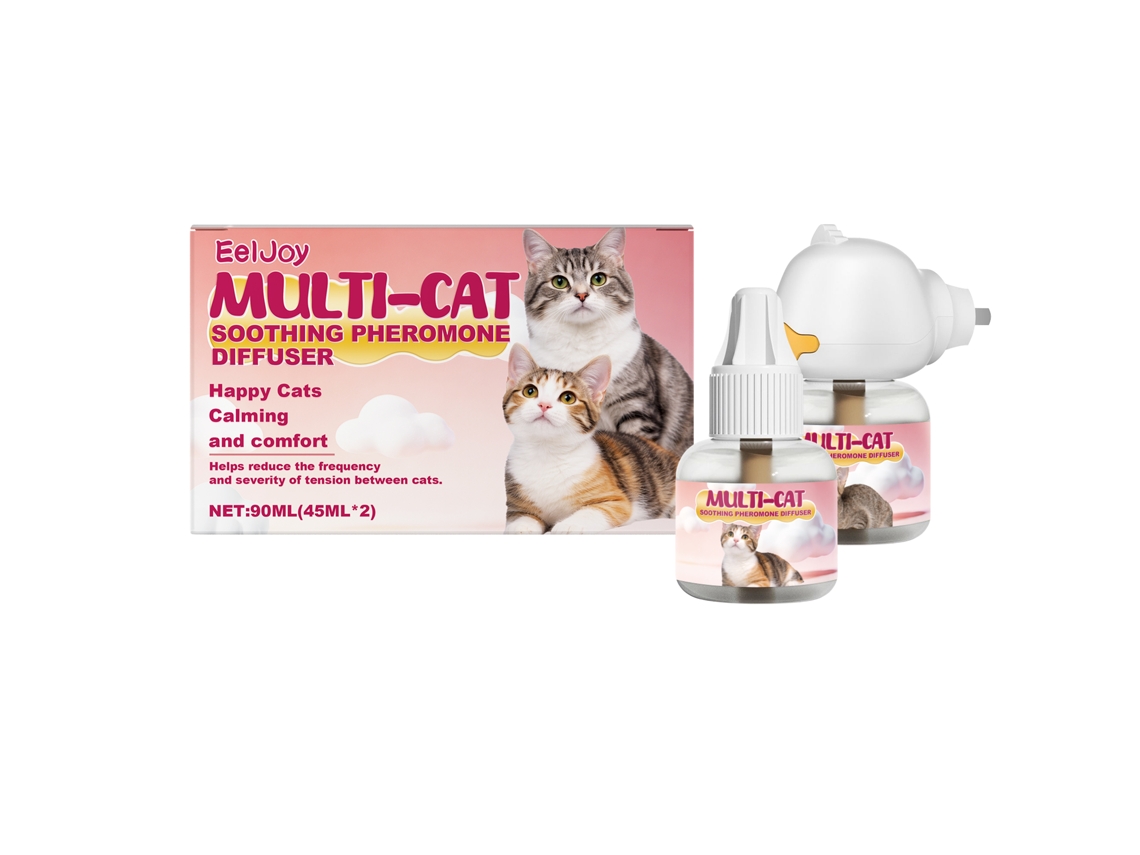 Difusor relajante para mascotas con fragancias naturales.