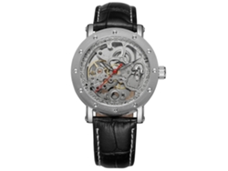 Reloj Mecánico Hollow Impermeable De Cuero Pu Para Hombre Forsining