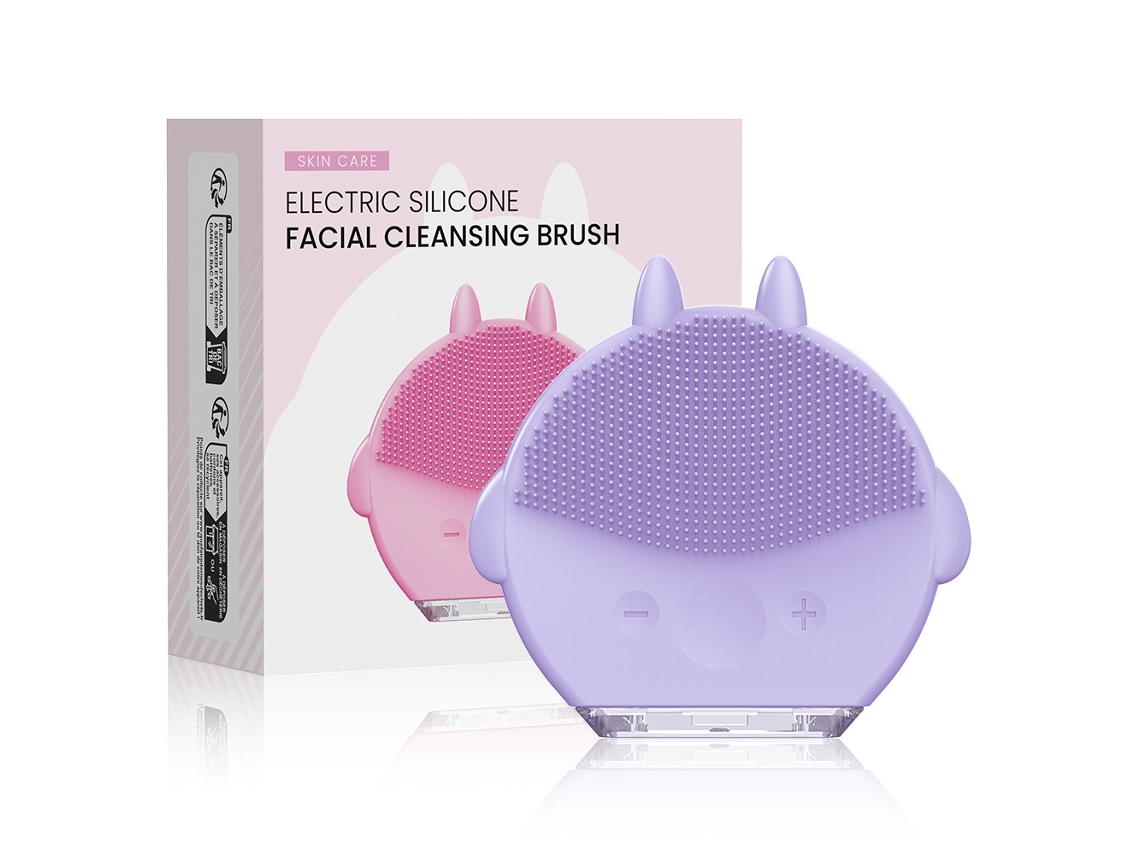 Cepillo de limpieza facial Chrui con 12 niveles de intensidad ajustables (morado)