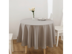 Mantel Anti-Manchas Redondo Gris Oscuro 140Cm-BOD HOME