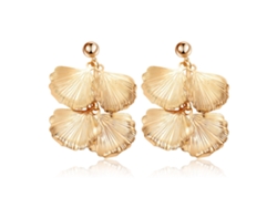 Pendientes De Moda Con Corona Asimétrica, Hipoalergénicos, Colgante Largo De Oro.
