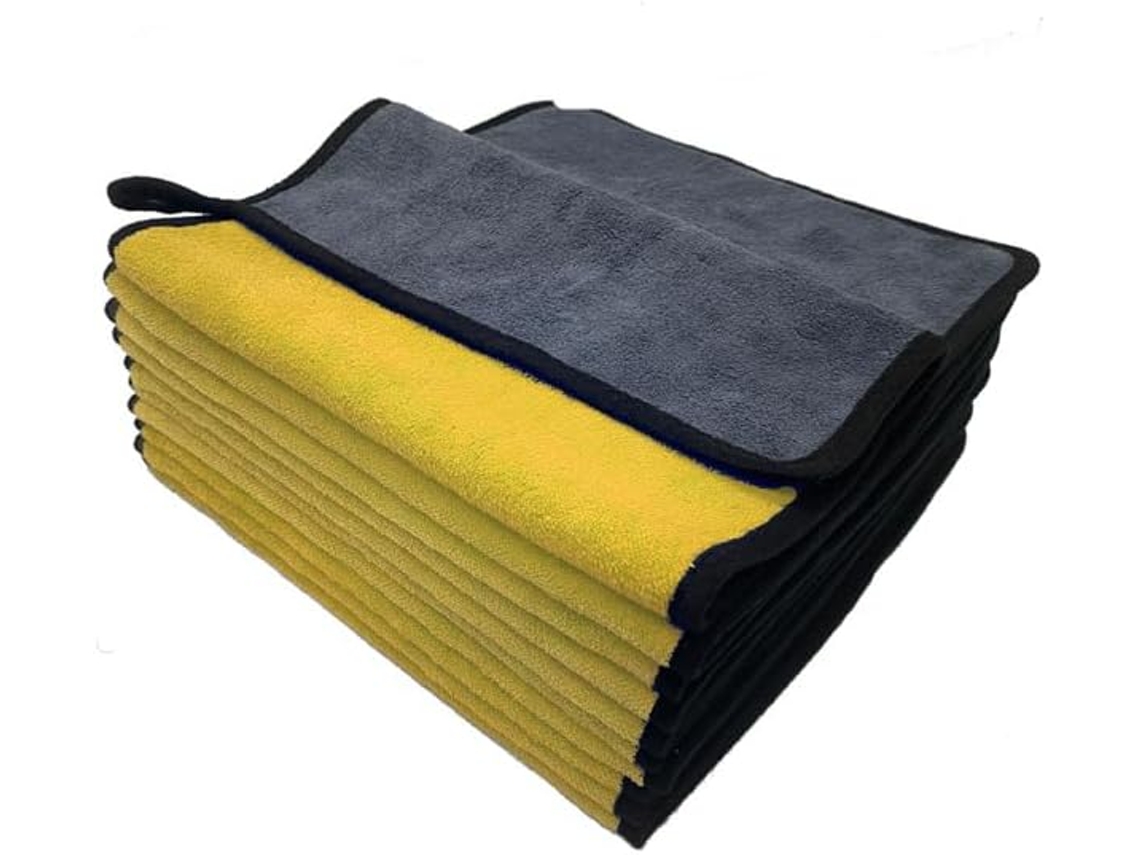 Toalla de microfibra para interior de coche, 30 x 30 cm, paquete de 10 unidades. Trapo de limpieza en seco para herramientas de lavado de coches.