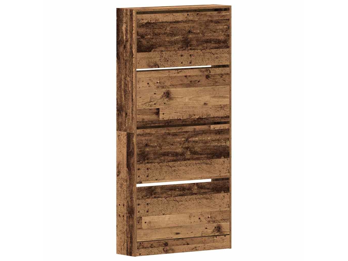 Mueble Zapatero | Armario Zapatero Con Estante Madera Vieja 80 X 21 X 163,5 Cm
