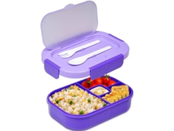 Fiambrera Bento Isotérmica De 1300 Ml Con Compartimentos, A Prueba De Fugas, Apta Para Microondas (morado)