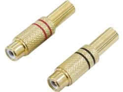 Juego OMNITRONIC RCA socket gold-plated 5.4mm 2x