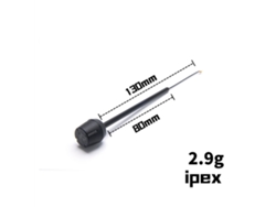 Antena Fpv Omnidireccional De Alta Ganancia Ipex/sma De 130 Mm, Polarizada Circularmente, Color Negro, 5,8 Ghz, Para Drones De Carreras Fpv.