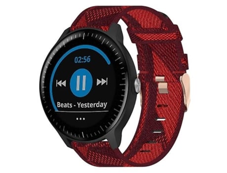 Correa De Reloj Inteligente Para Garmin Vivoactive3 Music, Correa De Nailon Roja De 20Mm VENISYMLIS