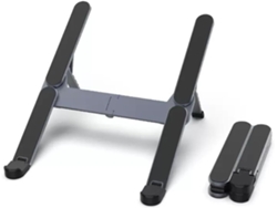 Soporte De Aluminio Para Portátil Con 6 Ajustes De Altura, Plegable Y Ventilado Para Una Mejor Refrigeración Durante Los Viajes.