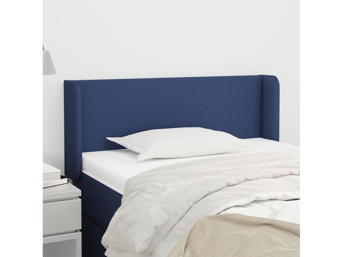 Cabecero De Tela Azul 103x16x78/88 Cm