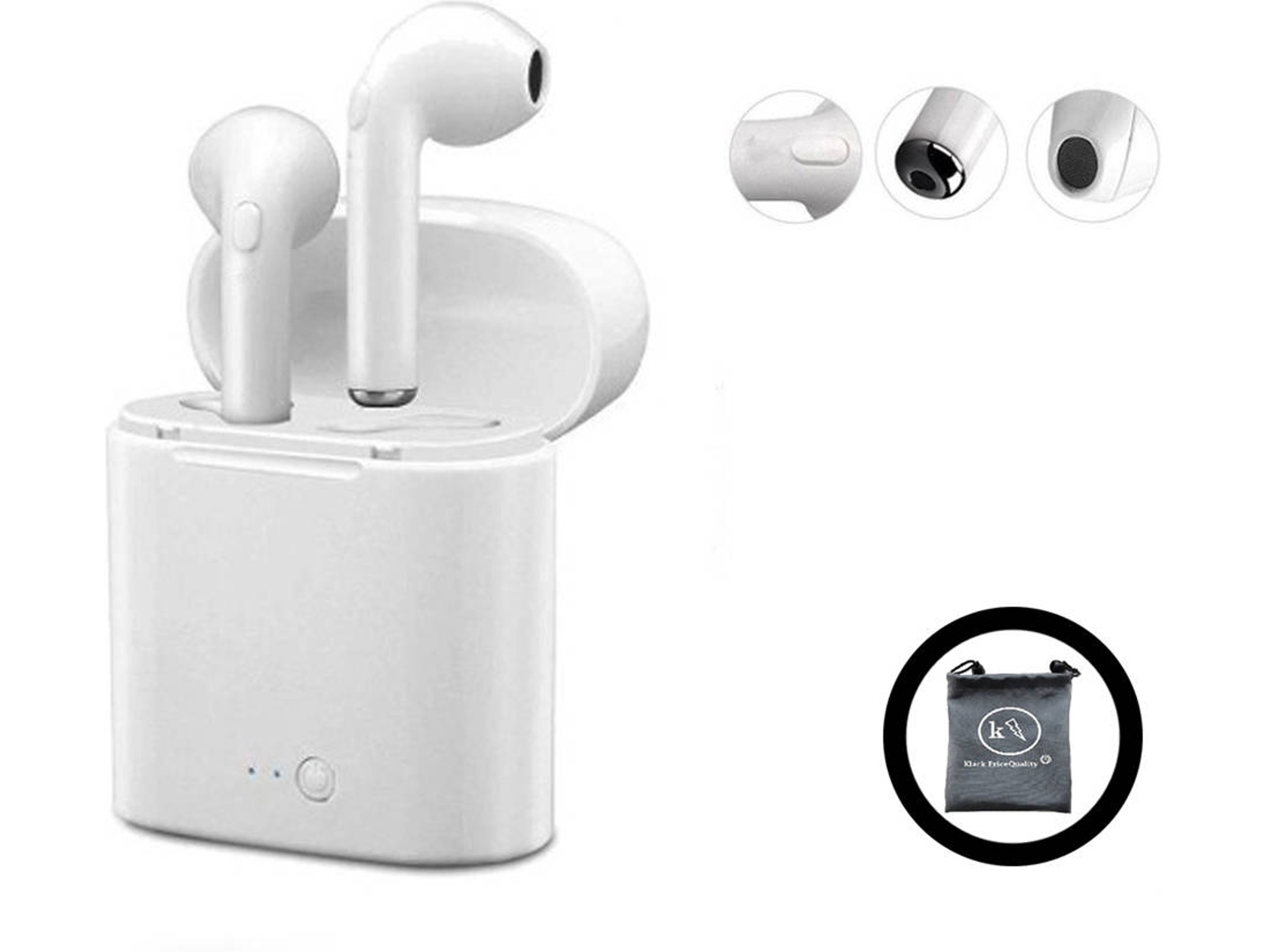 Auriculares Bluetooth True Wireless KLACK I7S (In Ear - Micrófono)