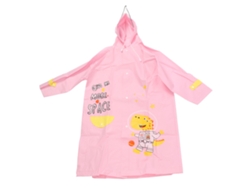 Traje De Lluvia Infantil Impermeable Con Capucha Y Visera Extendida, Diseño De Dibujos Animados, Rosa, Talla Xl