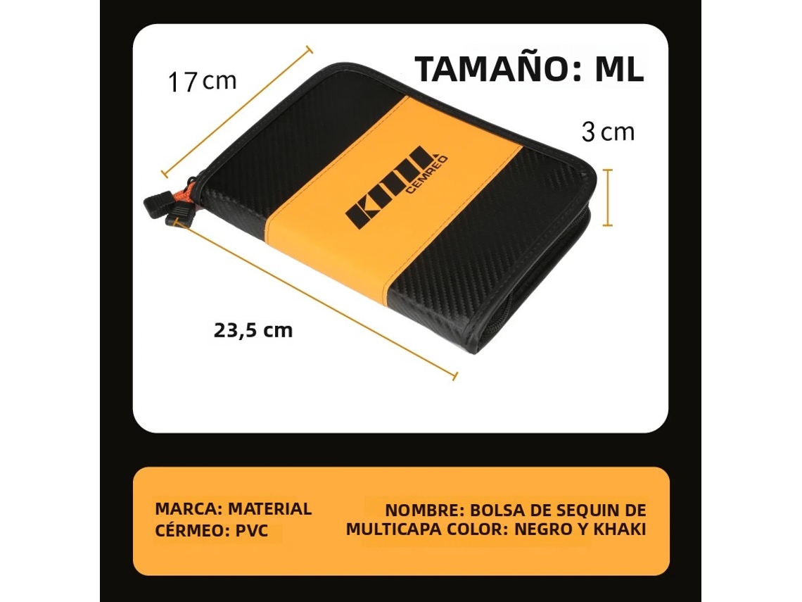 Bolsa de pesca, con capacidad para señuelo y carrete, bolsa portátil MDUG (ml)
