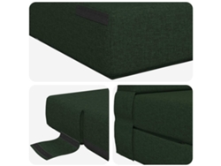 Sofá Cama Plegable Verde Oscuro 152 X 86,5 X 60 Cm Tela