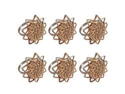 Juego De 6 Anillos Para Mantel De Ratán Hechos A Mano, Estilo Vintage.