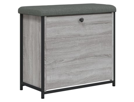 Banco zapatero VIDAXL con cajón abatible gris Sonoma (62x32x56 cm)