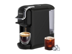 Cafetera, presión de bomba de 19 bares, capacidad para 2 tazas, depósito de agua de 0,6 l, color negro, UE