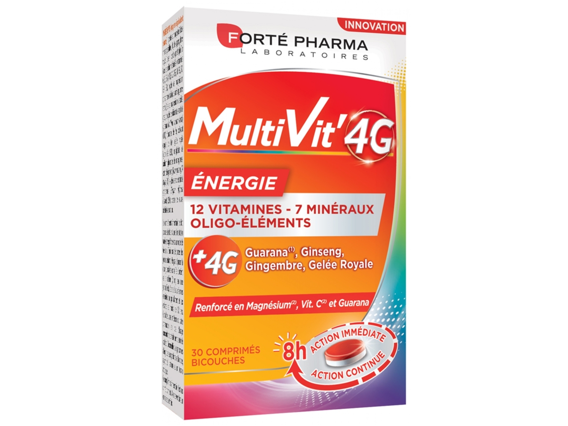 Multivit'4G Energía 30 Comprimidos Bicapas FORTÉ PHARMA