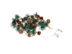 Bj-luces De Navidad Con Piñas De Pino 20 Led Cadena De 6.6 Ft Para Interior Y Exterior
