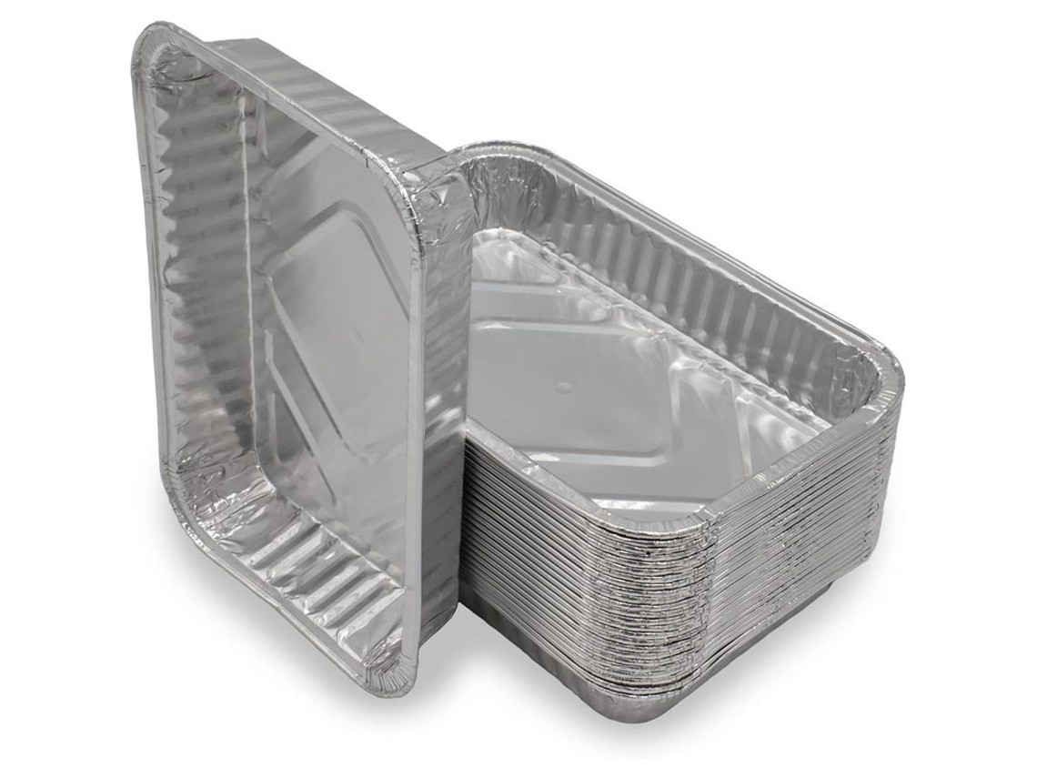 2026da-boles De Aluminio 25 Piezas 21x14cm 680ml Para Parrilla Resistentes Al Calor Y Corrosión
