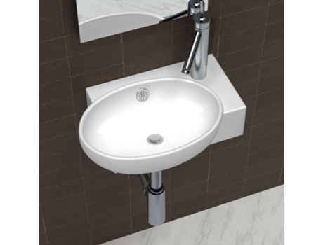 Lavabo MAISON ExCLUSIVE - con Hueco de Grifo y Rebosadero Cerámica Blanco