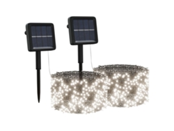 Juego De Dos Lámparas Solares Ergonómicas De Plástico Blanco (11 X 11 X 496 Cm) Para Uso Diario.