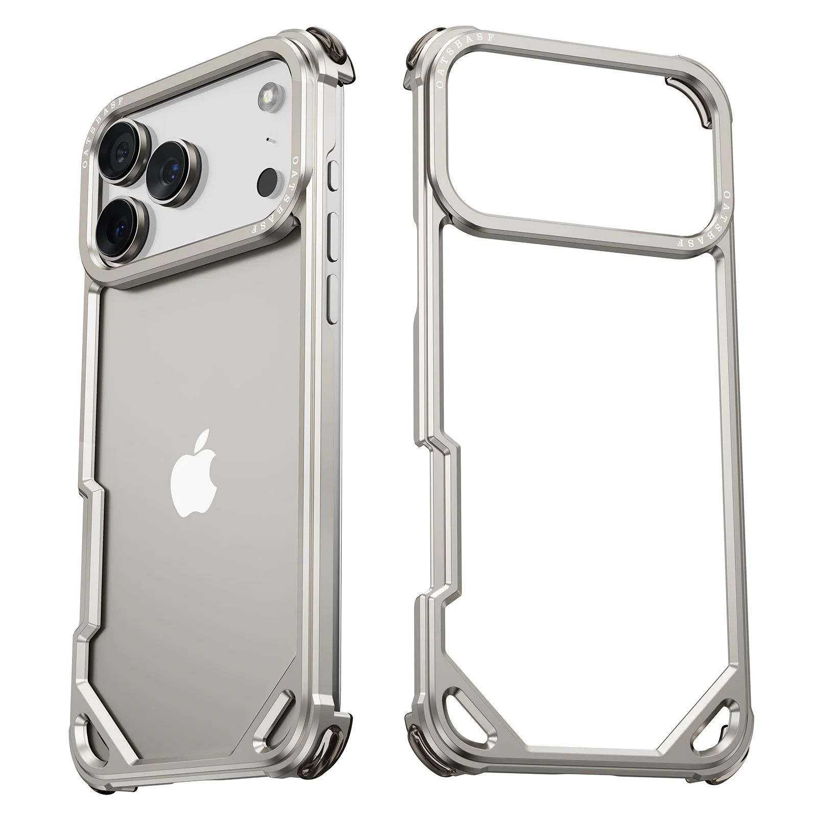 (titanium Iphone 17 Pro) Funda Metálica Sin Marco Para Teléfono, Funda Protectora Magsafe Ultradelgada