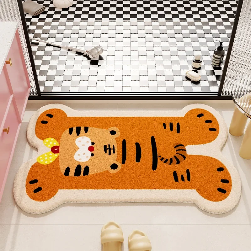 (estilo 16 80x120cm) Bonita Alfombra De Baño De Dibujos Animados, Absorbente Y Suave