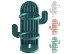 Soporte de pared para cepillo de dientes eléctrico, 4 piezas, con bonita forma de cactus, no requiere taladrar. GOKOCO